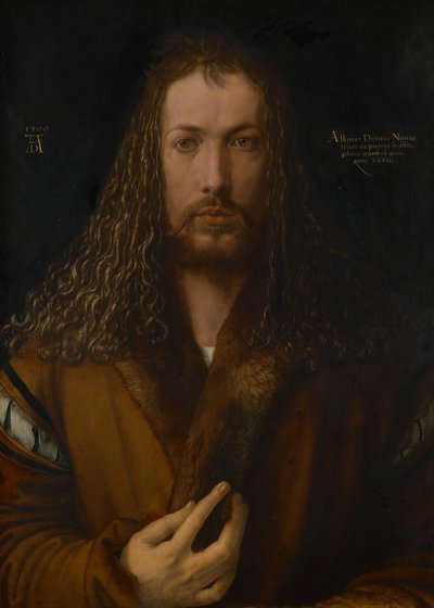 Självporträtt i pälsrock av Albrecht Dürer