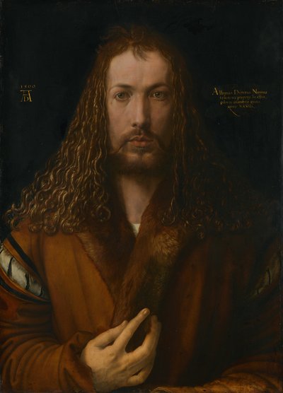 Självporträtt i en pälskjol, 1500. av Albrecht Dürer
