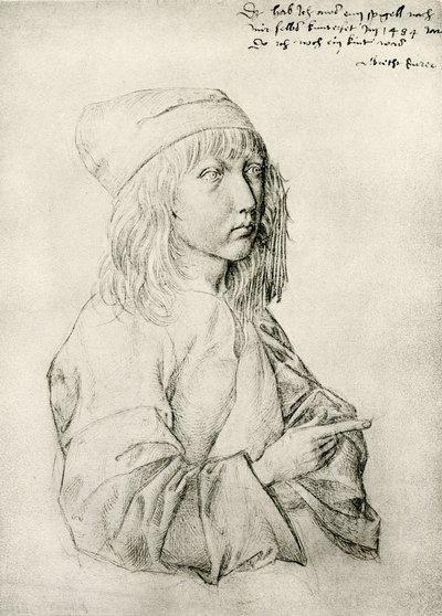 Självporträtt av den trettonårige Dürer av Albrecht Dürer