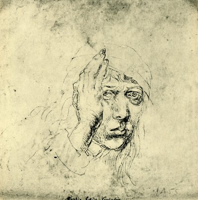 Självporträtt med bandage, 1492, 1943. av Albrecht Dürer