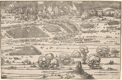 Belägring av en fästning: Vänster del. av Albrecht Dürer