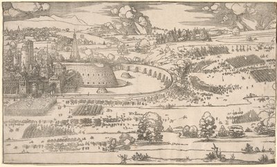 Belägring av en fästning: Höger del av Albrecht Dürer