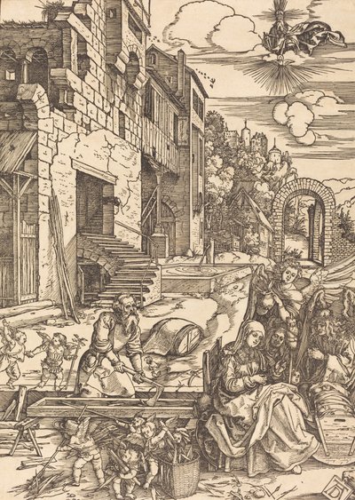 Den heliga familjens vistelse i Egypten, ca. 1504. av Albrecht Dürer