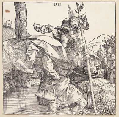 St Christopher av Albrecht Dürer
