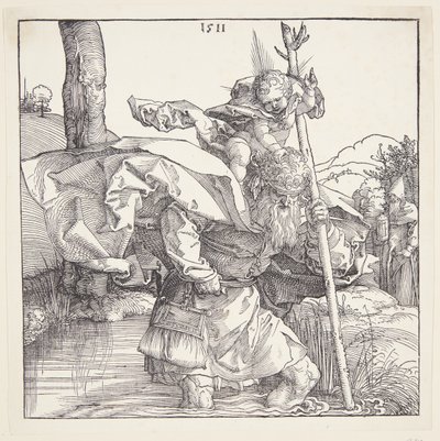 St Christopher av Albrecht Dürer