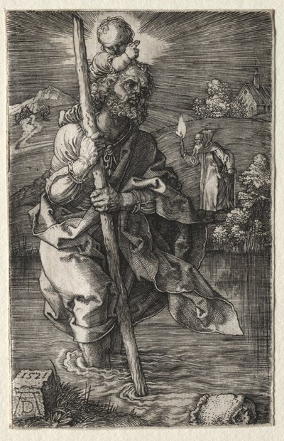 Sankt Kristoffer, vänd åt höger av Albrecht Dürer