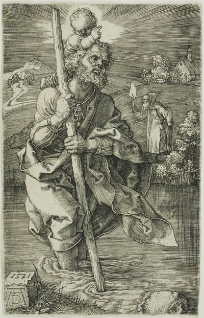 St. Christopher vänd till höger av Albrecht Dürer