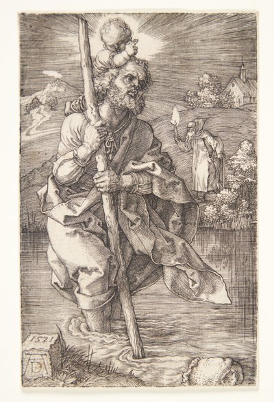 St. Christopher vänd till höger av Albrecht Dürer