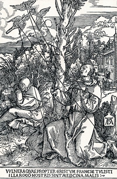 St Francis tar emot Stigmata, 1504 1906 av Albrecht Dürer