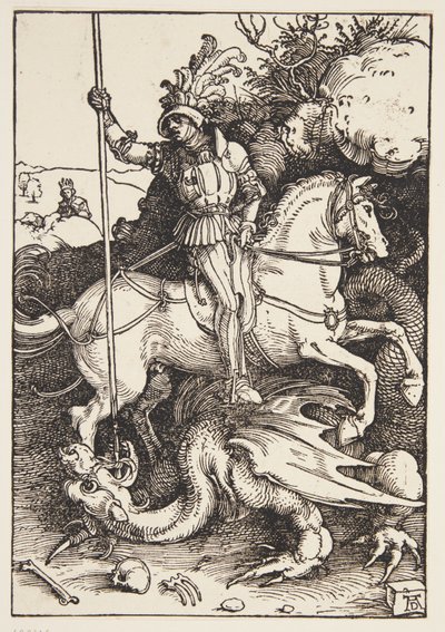 St Georg som dödar draken av Albrecht Dürer