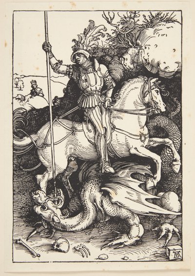 St Georg som dödar draken av Albrecht Dürer