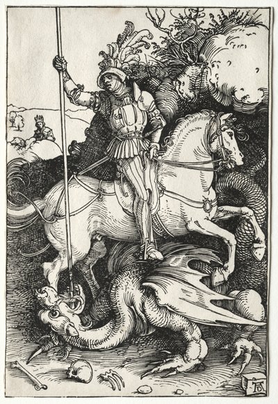St. George dödar draken, 1500-talet. av Albrecht Dürer
