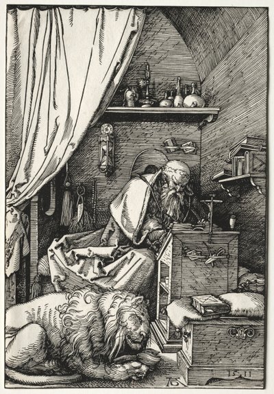 St. Hieronymus i sin cell av Albrecht Dürer