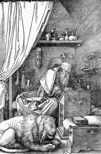St. Hieronymus i hans cell, 1511, 1906 av Albrecht Dürer