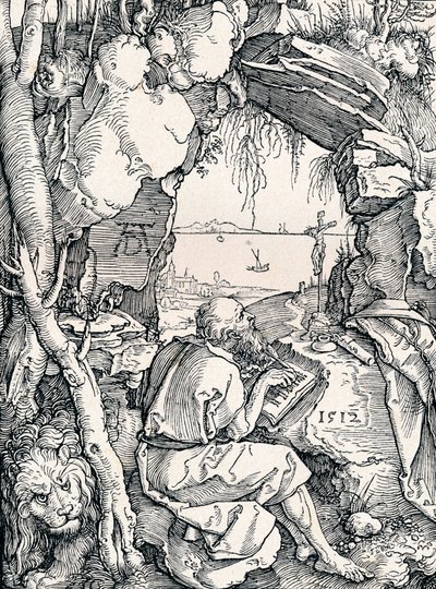 St Hieronymus i en grotta, 1512 1906 av Albrecht Dürer