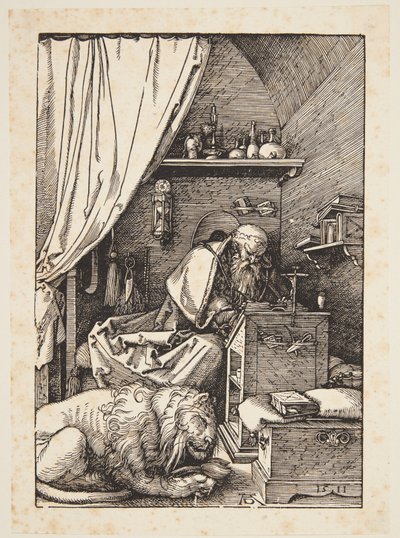 St. Hieronymus i sin cell av Albrecht Dürer