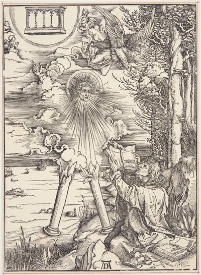 St. John slukar boken av Albrecht Dürer