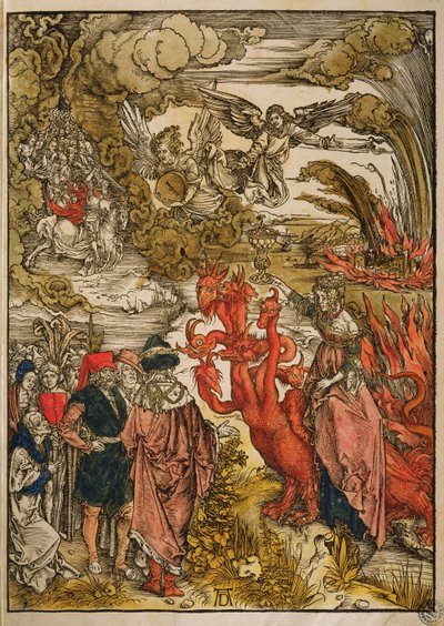 Johannes i öknen, 1498 (träsnitt i färg) av Albrecht Dürer