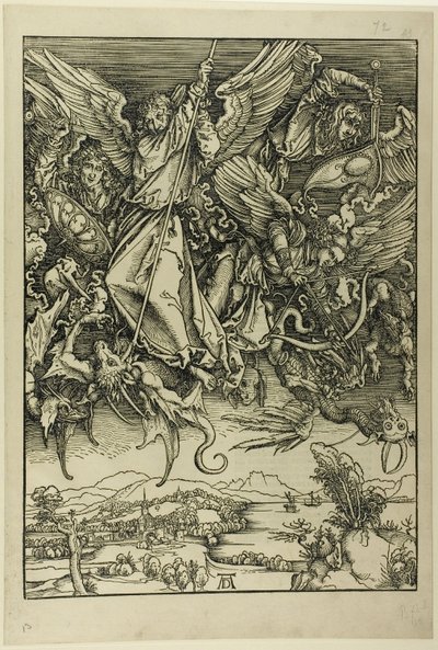 St. Michael Fighting the Dragon, från The Apocalypse av Albrecht Dürer
