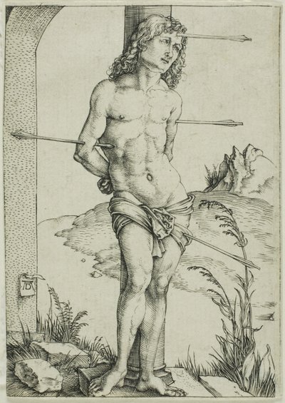 St. Sebastian bunden till kolonnen av Albrecht Dürer