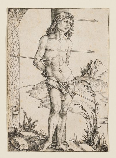 Sankt Sebastian bunden vid en pelare av Albrecht Dürer