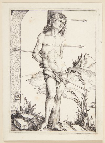 St Sebastian vid kolumnen av Albrecht Dürer