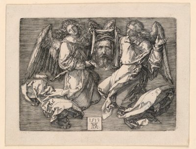 Sudarium visas av två änglar av Albrecht Dürer