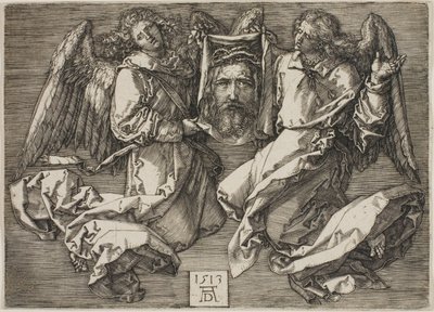 Sudarium visas av två änglar av Albrecht Dürer
