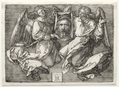 Sudarium visas av två änglar av Albrecht Dürer