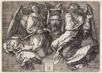 Sudariumet visas upp av två änglar av Albrecht Dürer