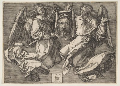 Svetteduk hållen av två änglar av Albrecht Dürer