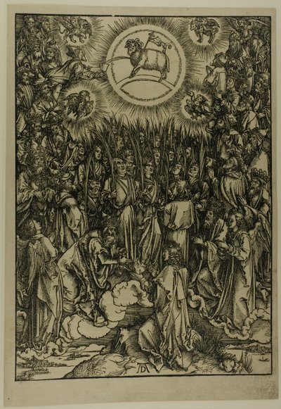 Lammets tillbedjan - De utvaldas hymn, från Apokalypsen av Albrecht Dürer