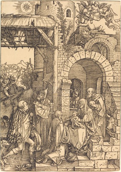 Tillbedjan av Magi av Albrecht Dürer