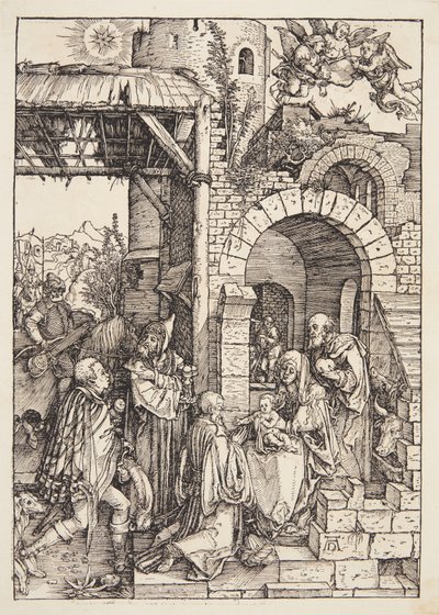Tillbedjan av Magi av Albrecht Dürer