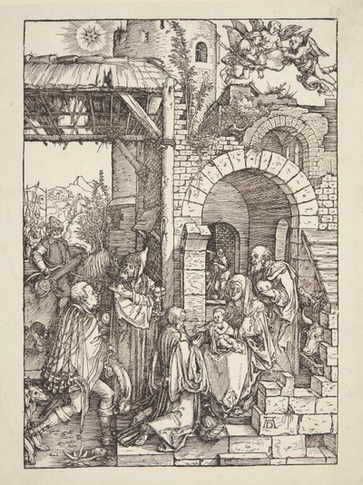 Tillbedjan av Magi av Albrecht Dürer