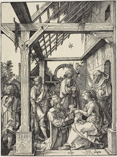 Tillbedjan av Magi av Albrecht Dürer