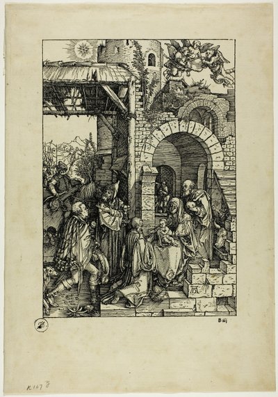 The Adoration of the Magi, från The Life of the Virgin av Albrecht Dürer