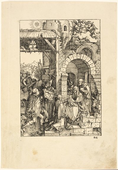 The Adoration of the Magi, från The Life of the Virgin av Albrecht Dürer