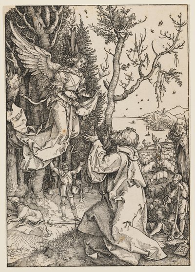 Ängeln uppenbarar sig för Joakim av Albrecht Dürer