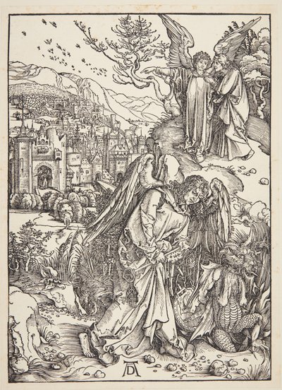 Ängeln som visar Johannes det nya Jerusalem av Albrecht Dürer