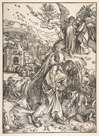 Ängeln med nyckeln till den bottenlösa grop, 1511. av Albrecht Dürer
