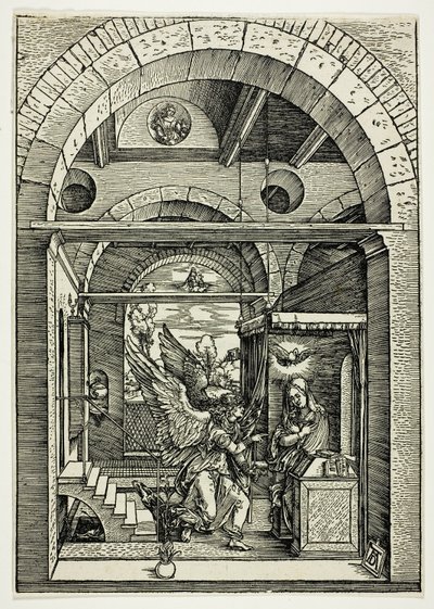 Bebådelsen, från Jungfruns liv av Albrecht Dürer