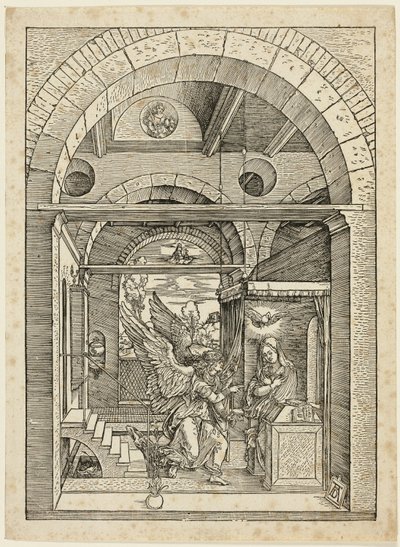 Bebådelsen, från Jungfruns liv av Albrecht Dürer