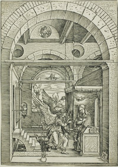 Bebådelsen, från Jungfruns liv av Albrecht Dürer