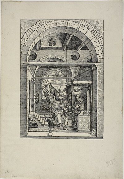 Bebådelsen, ur Jungfruns liv av Albrecht Dürer