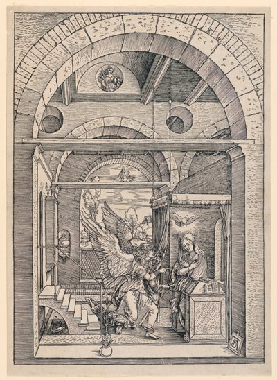 The Annunciation, från serien Life of the Virgin av Albrecht Dürer
