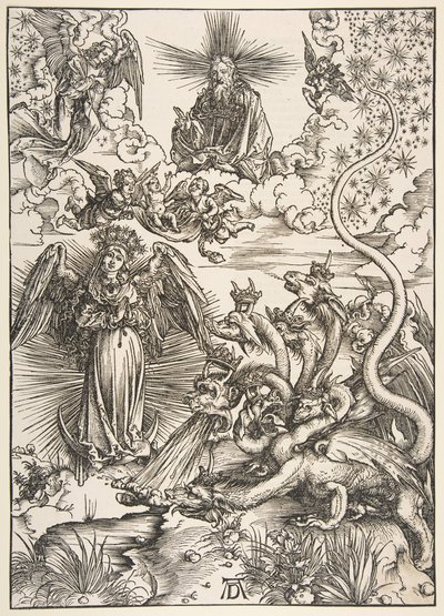 The Apocalyptic Woman, från Apocalypse-serien, 1511. av Albrecht Dürer