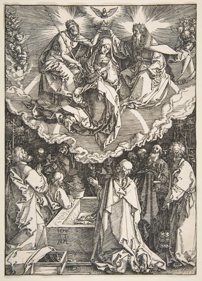 The Assumption and Coronation of the Virgin, från The Life of the Virgin, 1510. av Albrecht Dürer