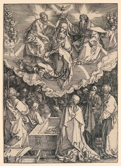 The Assumption of the Virgin, från serien Life of the Virgin av Albrecht Dürer