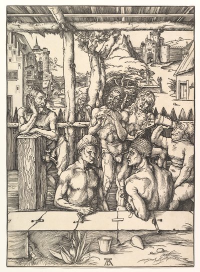 Badhuset.n.d. av Albrecht Dürer